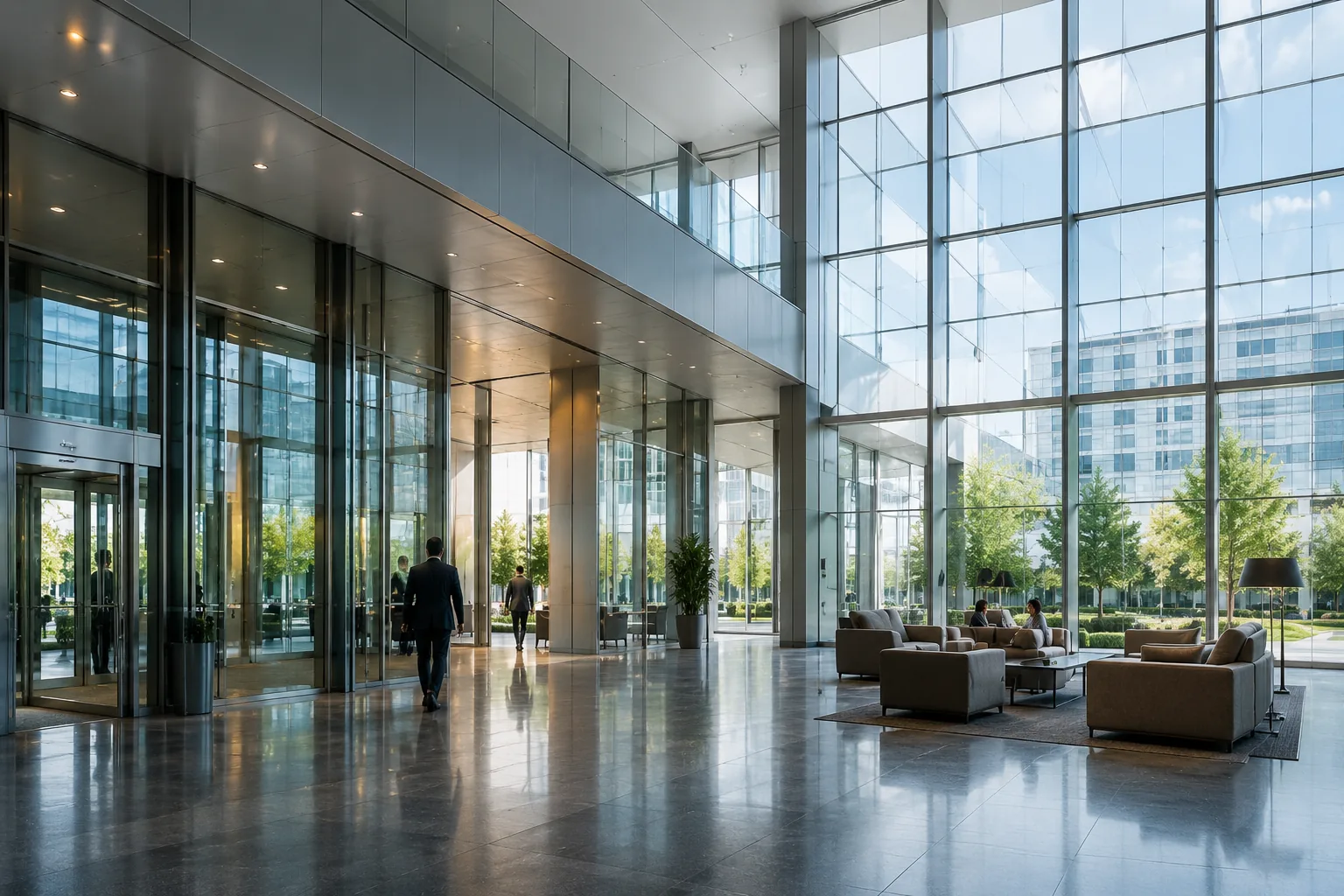 Modern professional lobby environment